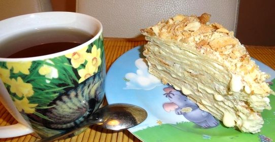 Домашний Наполеон с заварным кремом