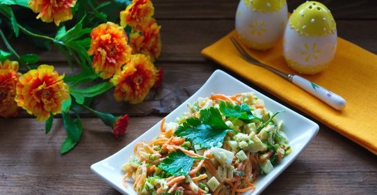 Салат с перцем и сыром