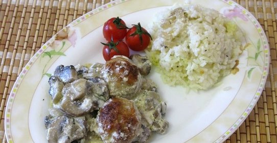 Фрикадельки с грибами
