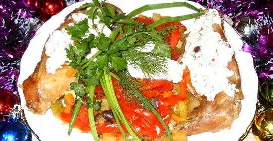 Кролик в чесночном соусе