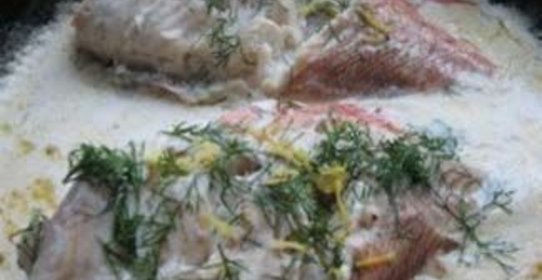 Окунь в лимонно-чесночном соусе