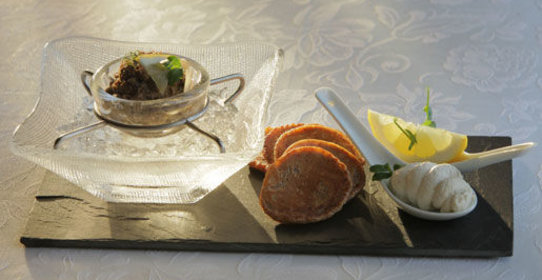 Оладьи с муссом из шпрот