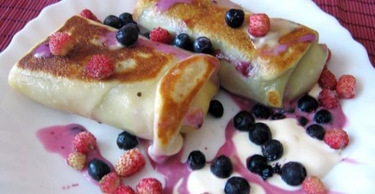 Блины с творогом