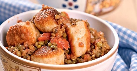 Куриные котлетки с чечевицей