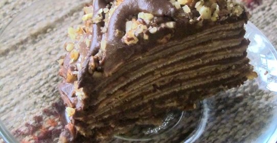 Торт «Панкейк» с заварным шоколадным кремом