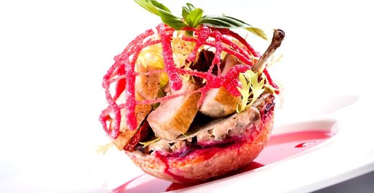 Салат с перепелом