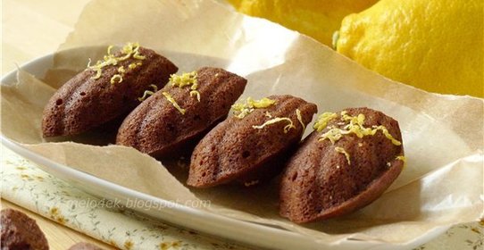 Шоколадно-лимонные мадленки