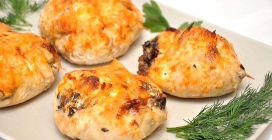 Куриные бомбочки с грибами