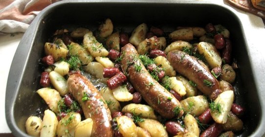 Купаты по-домашнему с картошкой