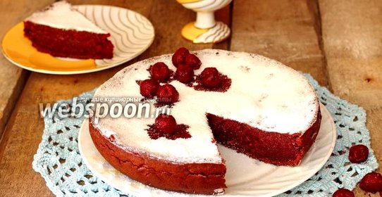 Постный вишнёво-шоколадный кекс в мультиварке