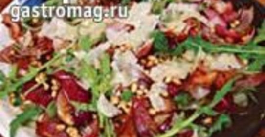 Теплый салат с луком