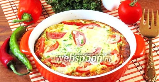 Омлет с рыбой в духовке