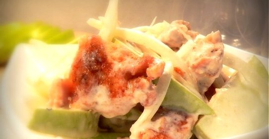 Салат из горбуши