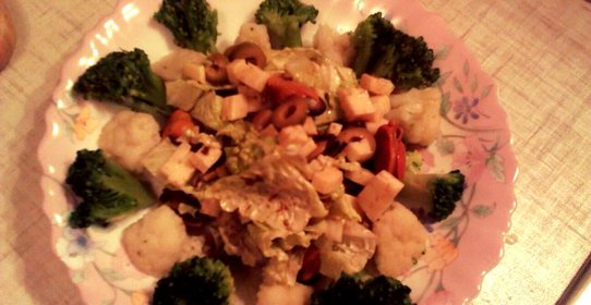 Фитнес-салат с мидиями