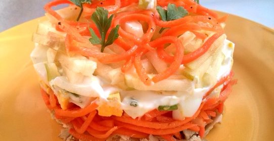 Салат с корейской морковкой