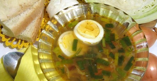 Борщ постный с зеленью