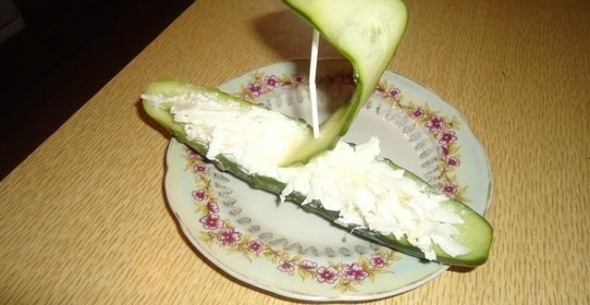 Салат из капусты белокочанной с огурцом Кораблик