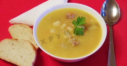 Гороховый суп с мясом свинины