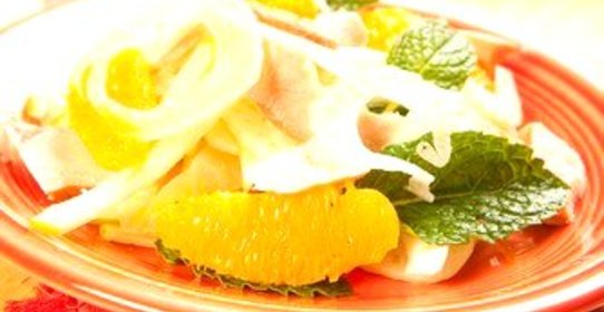 Лосось с апельсинами и фенхелем