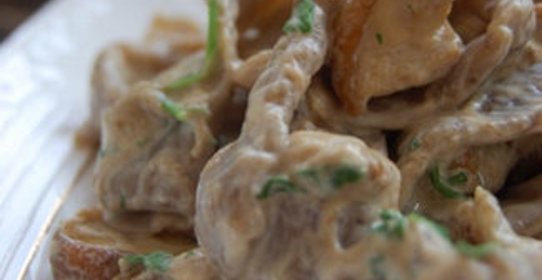 Грибные папарделли с белыми грибами