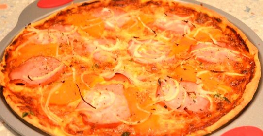 Пицца с болгарским перцем и балыком