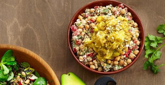 Овощной салат с баклажанами на гриле