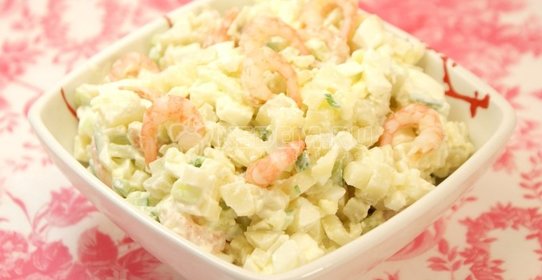 Салат с креветками