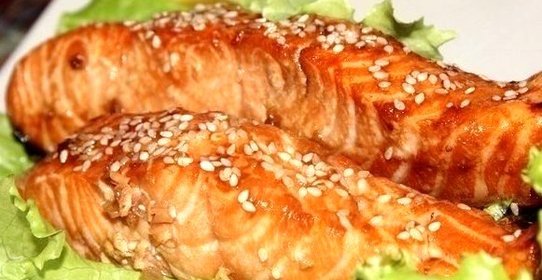 Семга в соево-медовом соусе