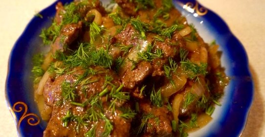 Печень с луком по-венециански