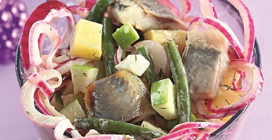 Картофельный салат с сельдью