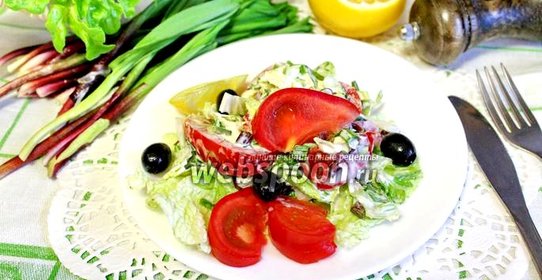 Салат из черемши с помидорами