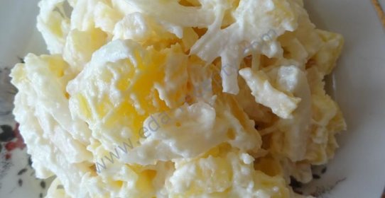 Салат из кальмаров постный