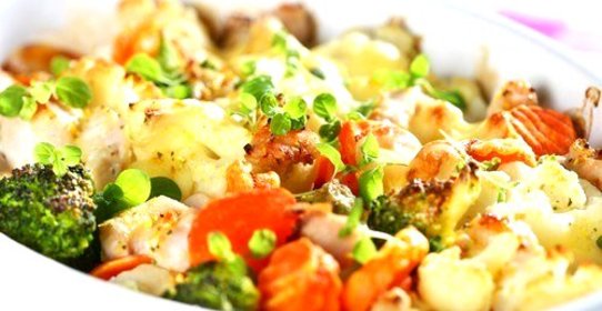 Сабджи с паниром в сливках