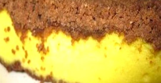 Творожная запеканка в шоколадном штрейзеле