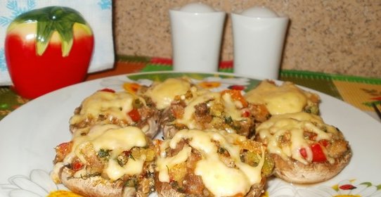 Постные фаршированные грибы