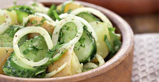 Картофельный салат с щавелем