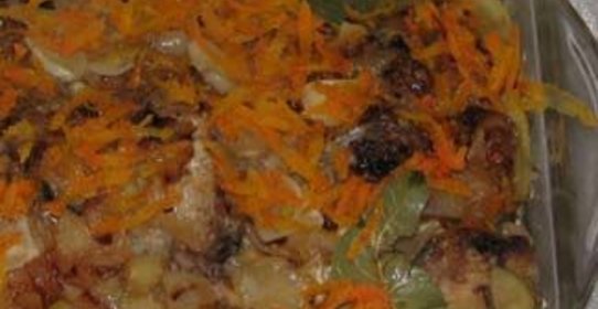 Масляная рыба с лимоном и зеленым яблоком