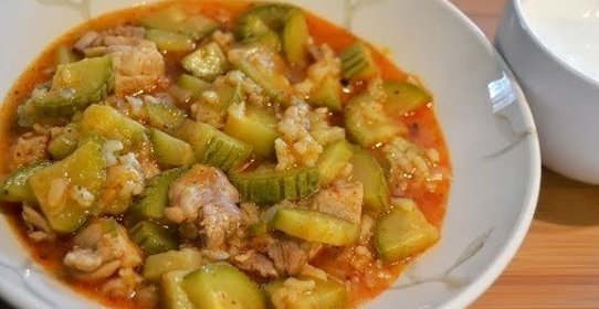 Жаркое из кабачка с куриной грудкой