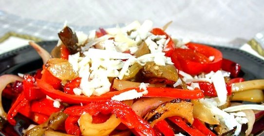 Теплый овощной салат