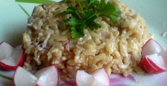 Ризотто весеннее с редисом
