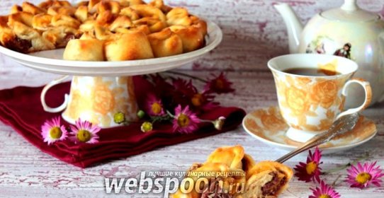 Мясной пирог «Хризантема»