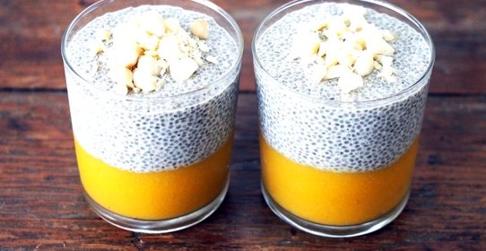 Пудинг с семенами чиа и манго