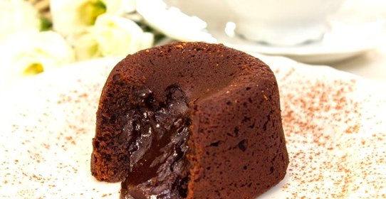 Шоколадный фондан (кексы с жидкой начинкой)