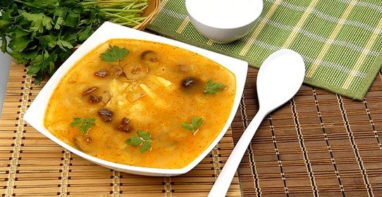 Запеченая курица с грибами