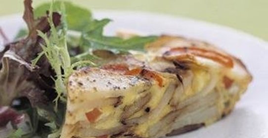 Фритата с картофелем и сладким перцем