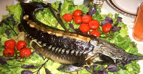 Стерлядь, запеченная в фольге