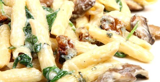 Макароны с грибами