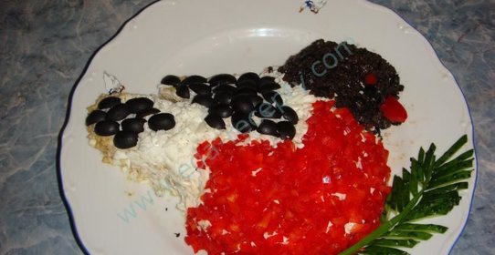 Салат Снегирь