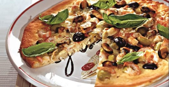 Пицца с морепродуктами