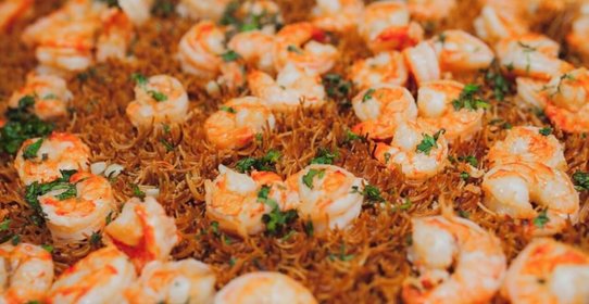 Фидуа с креветками